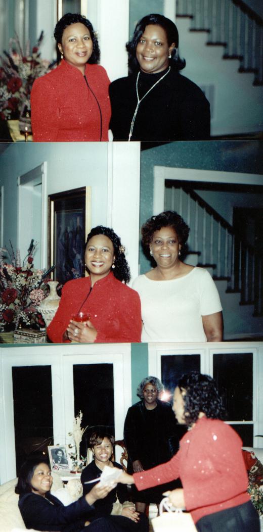 Vanessa with guest at book discussion